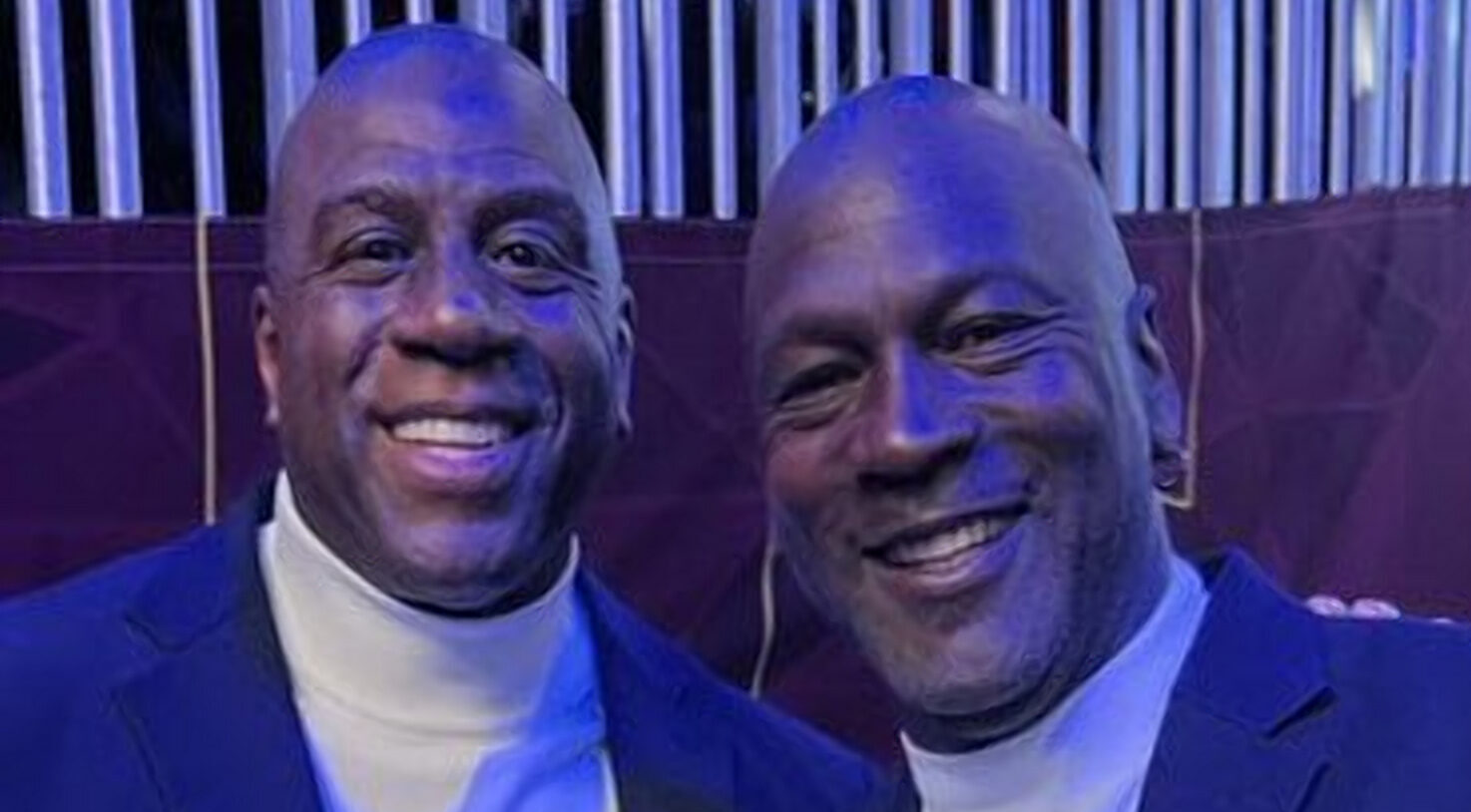 MAGIC JOHNSON (IZQUIERDA) Y MICHAEL JORDAN