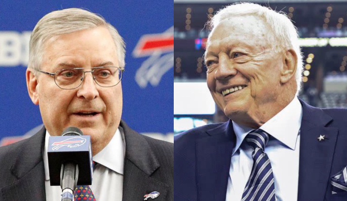 TERRY PEGULA DE LOS BILLS Y JERRY JONES DE LOS COWBOYS