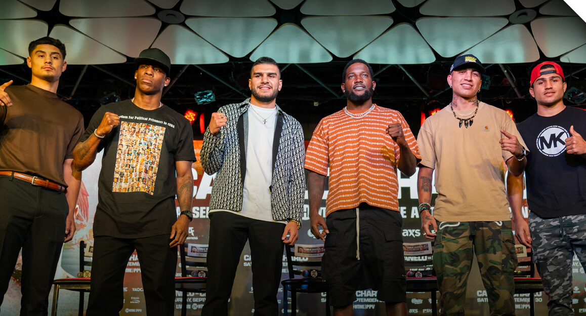 JESÚS RAMOS Y ERICKSON LUBIN, CARA A CARA, PELEADORES QUE SERÁ LA COESTELAR PREVIO AL DUELO CANEL VS CHARLO