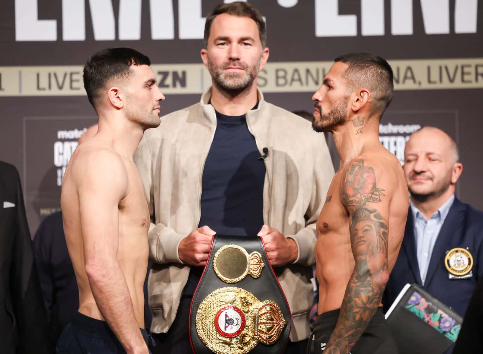 JACK CATTERALL Y JORGE LINARES FRENTE A FRENTE TRAS EL PESAJE