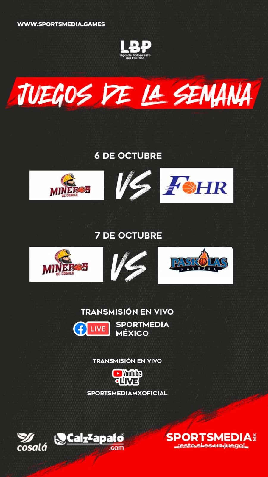 PROGRAMACIÓN JUEGOS DE MINEROS DE COSALÁ