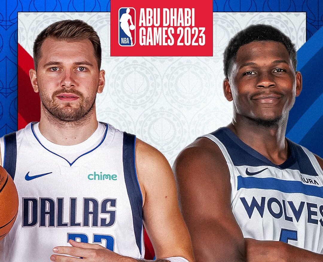 LUKA DONCIC Y ANTHONY EDWARDS, EN UN FLYER DEL JUEGO DE PRETEMPORADA ENTRE DALLAS Y MINNESOTA