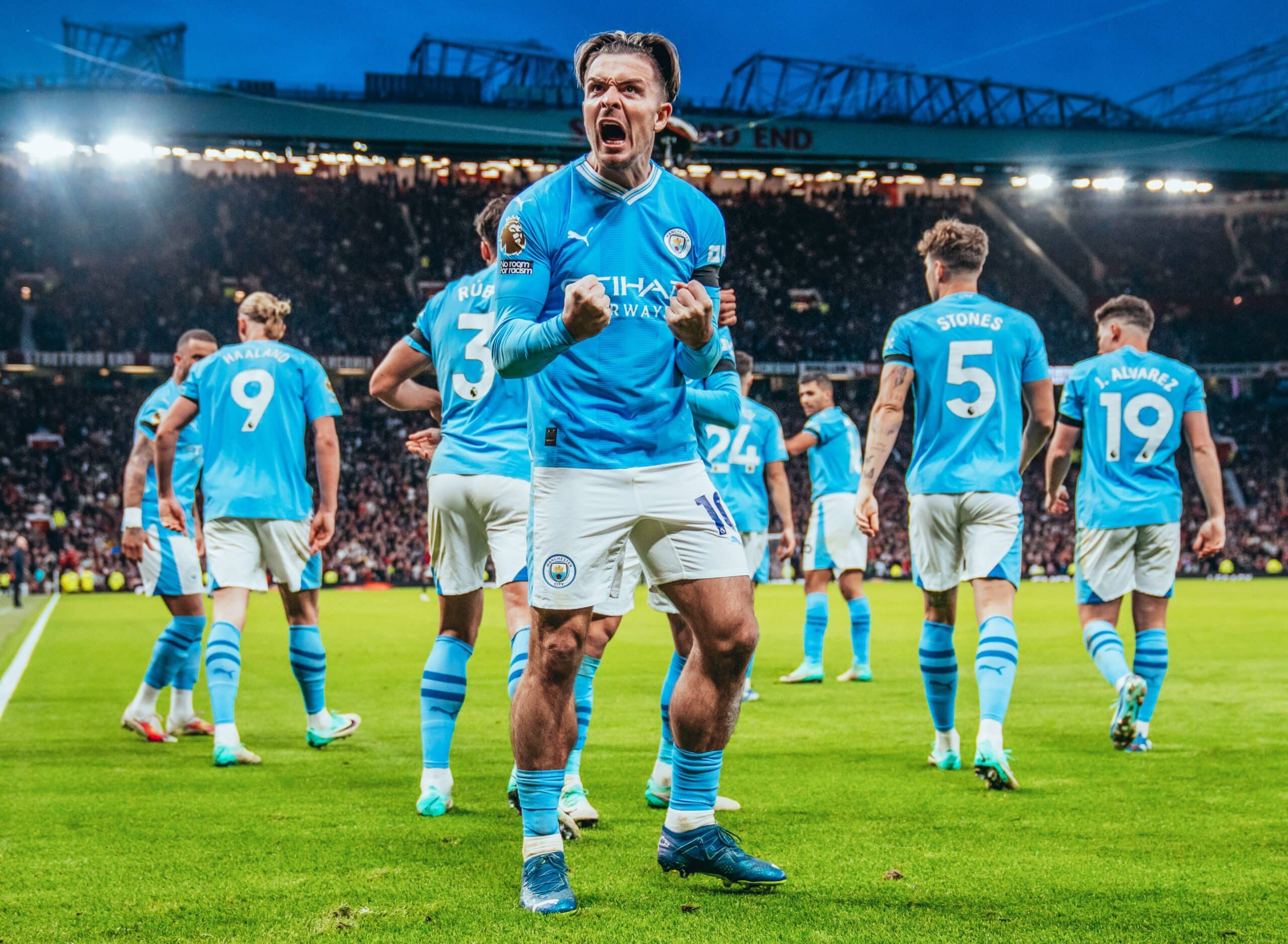 Grealish festejando la victoria