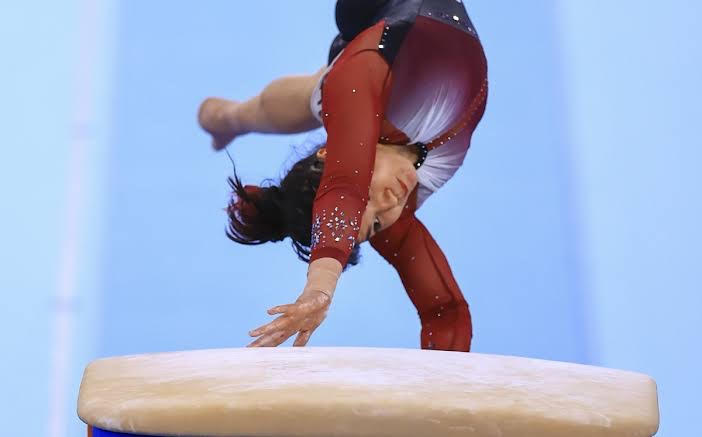 ALEXA MORENO DURANTE LA PRUEBA DE SALTO DE CABALLO