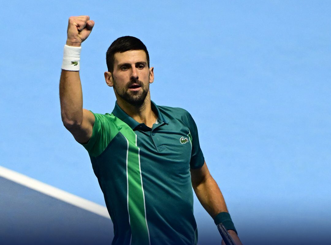 NOVAK DJOKOVIC CELEBRA EL TRIUNFO ANTE CARLOS ALCARAZ