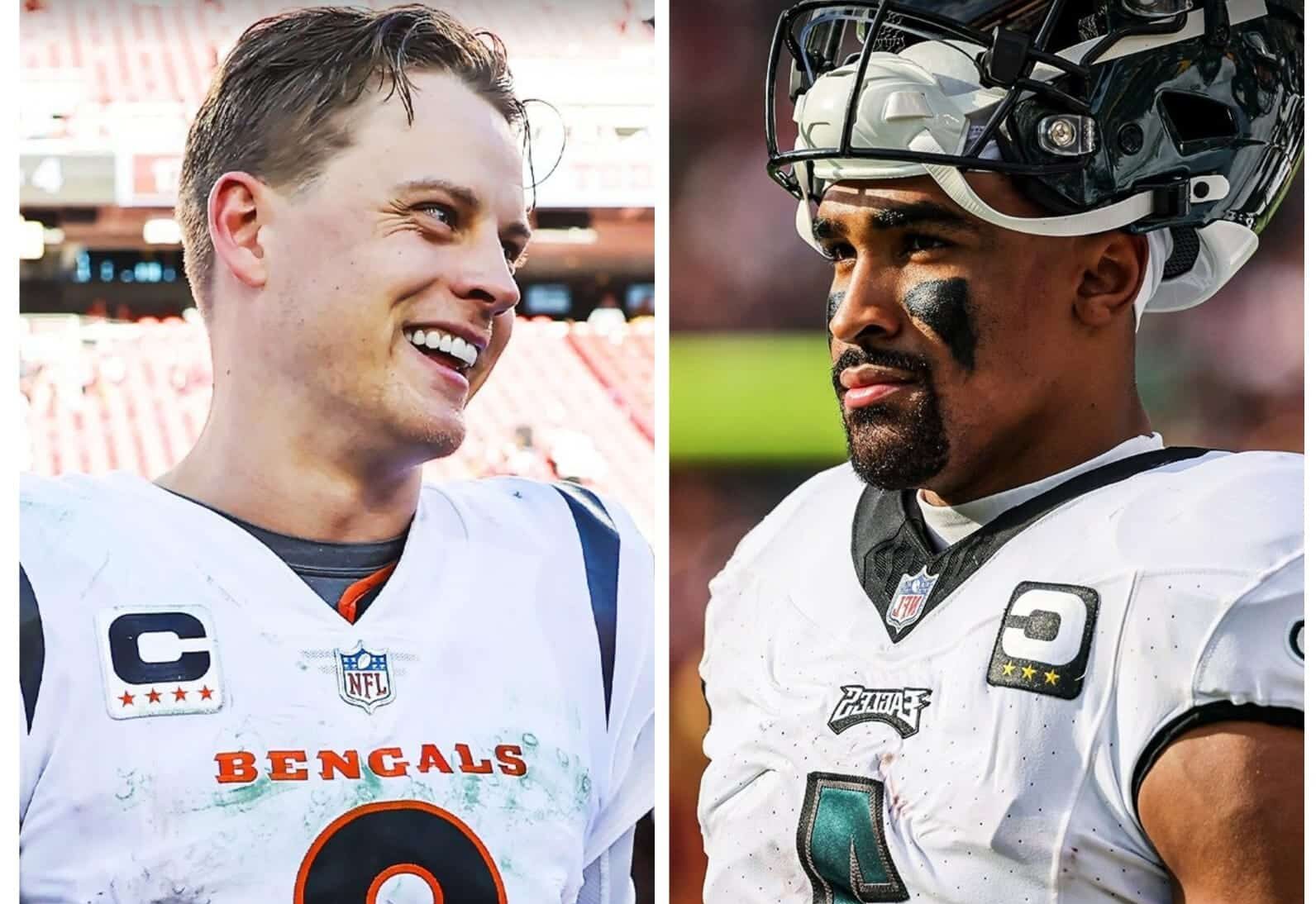 JOE BURROW (IZQUIERDA) Y JALEN HURTS (DERECHA), LOS JUGADORES OFENSIVOS DE LA SEMANA