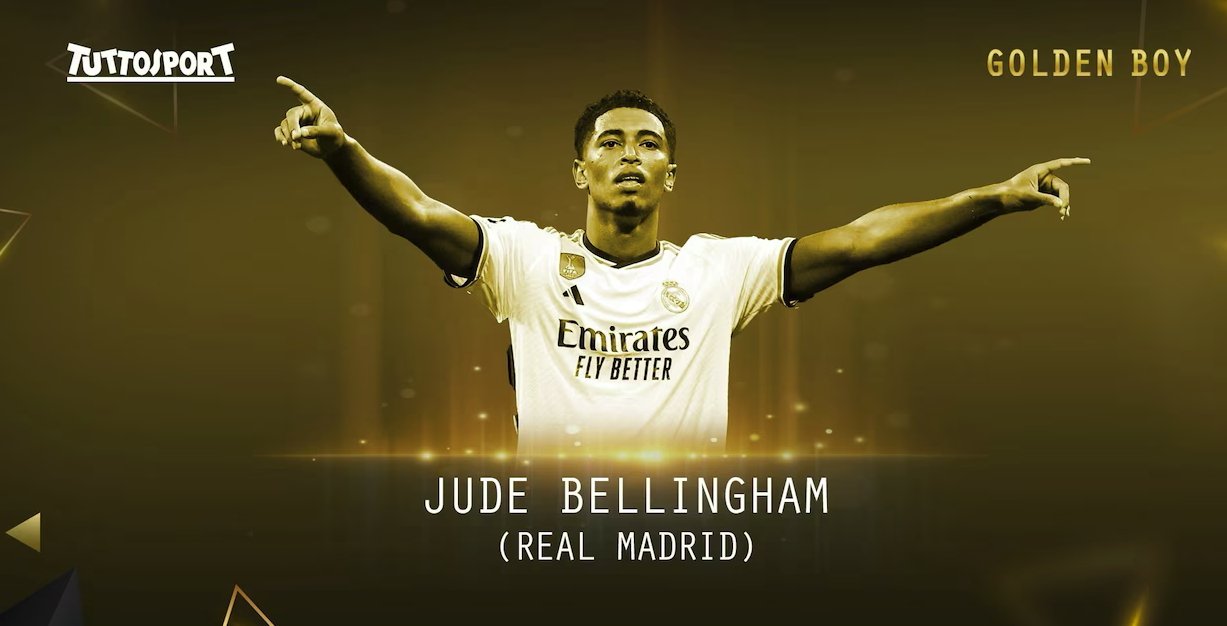 Jude Bellingham ganador del Golden Boy