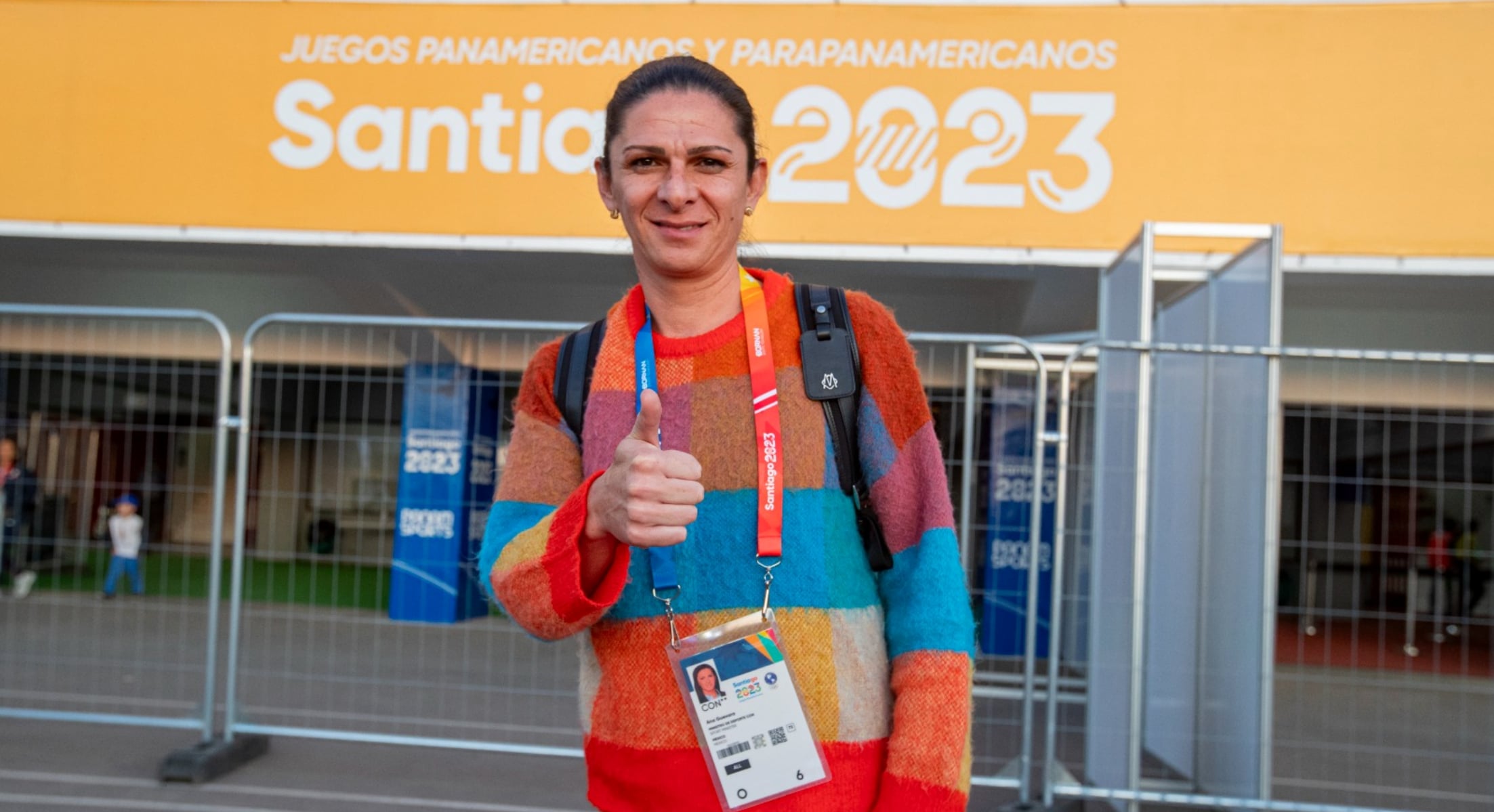Ana Gabriela Guevara declara la propuesta de donar los estimulos de los atletas a los damnificados en Guerrero por el huracán Otis.