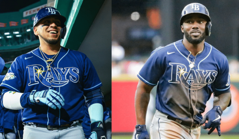 ISAAC PAREDES Y RANDY AROZARENA FIGURAS DE TAMPA BAY