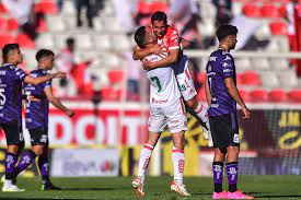 NECAXA FESTEJO EL GOL SOBRE MAZATLÁN