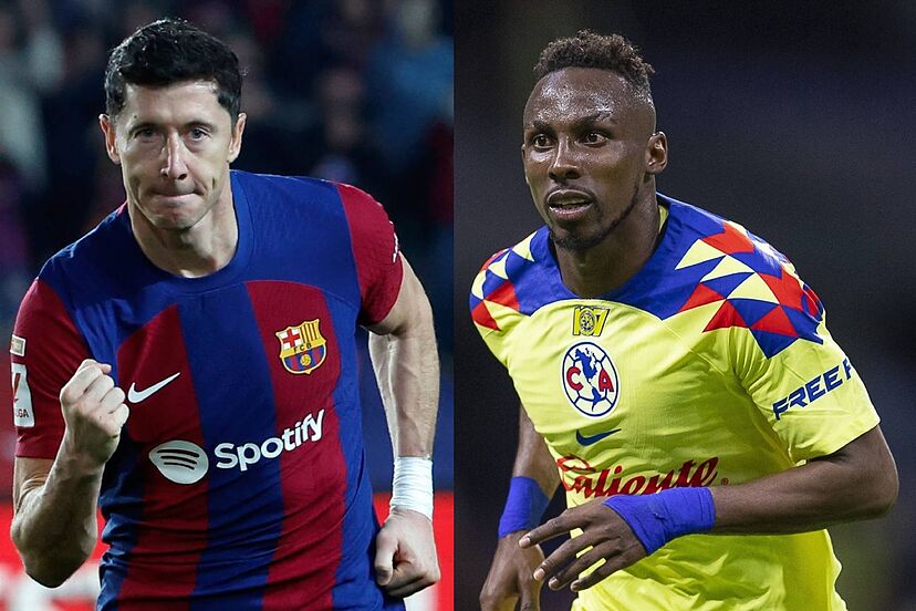 FUGURAS DE AMBOS EQUIPOS, LEWANDOSKI BARZA Y QUIÑONES AMÉRICA