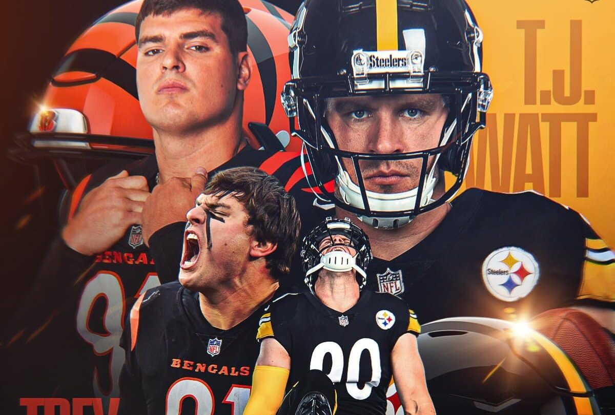 PÓSTER DE LA NFL DE JUEGO ENTRE BENGALS Y STEELERS