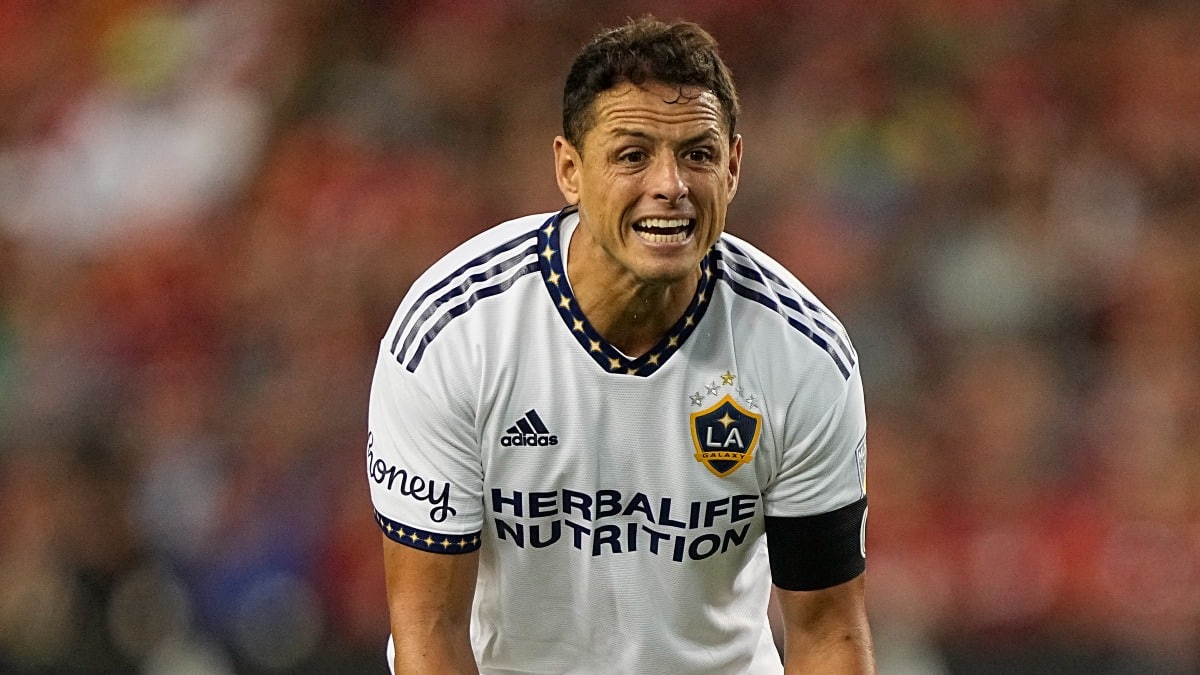 Javier Hernández en partido de la MLS con el LA Galaxy.