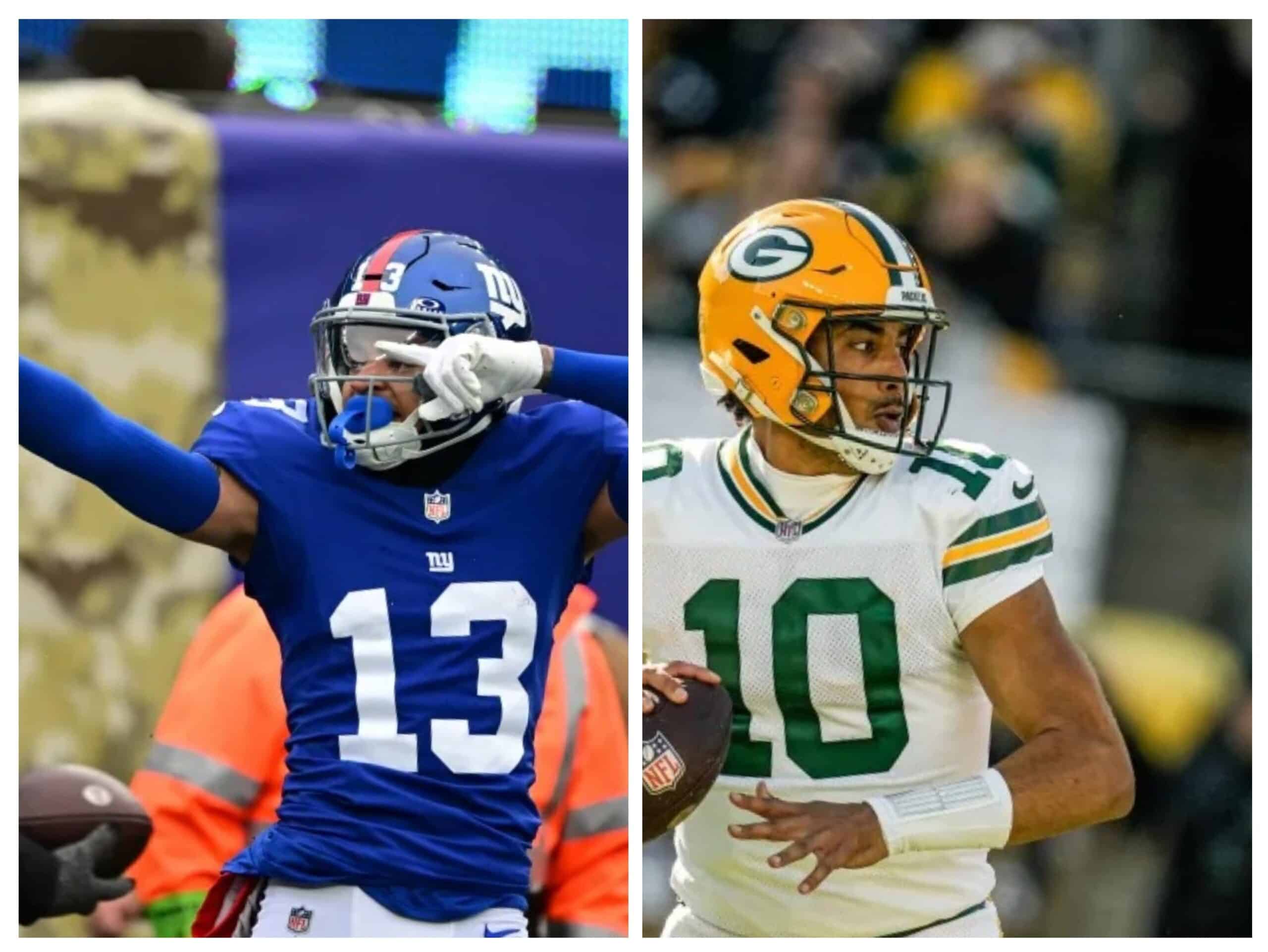 JALIN HYATT DE LOS GIANTS Y JORDAN LOVE DE LOS PACKERS