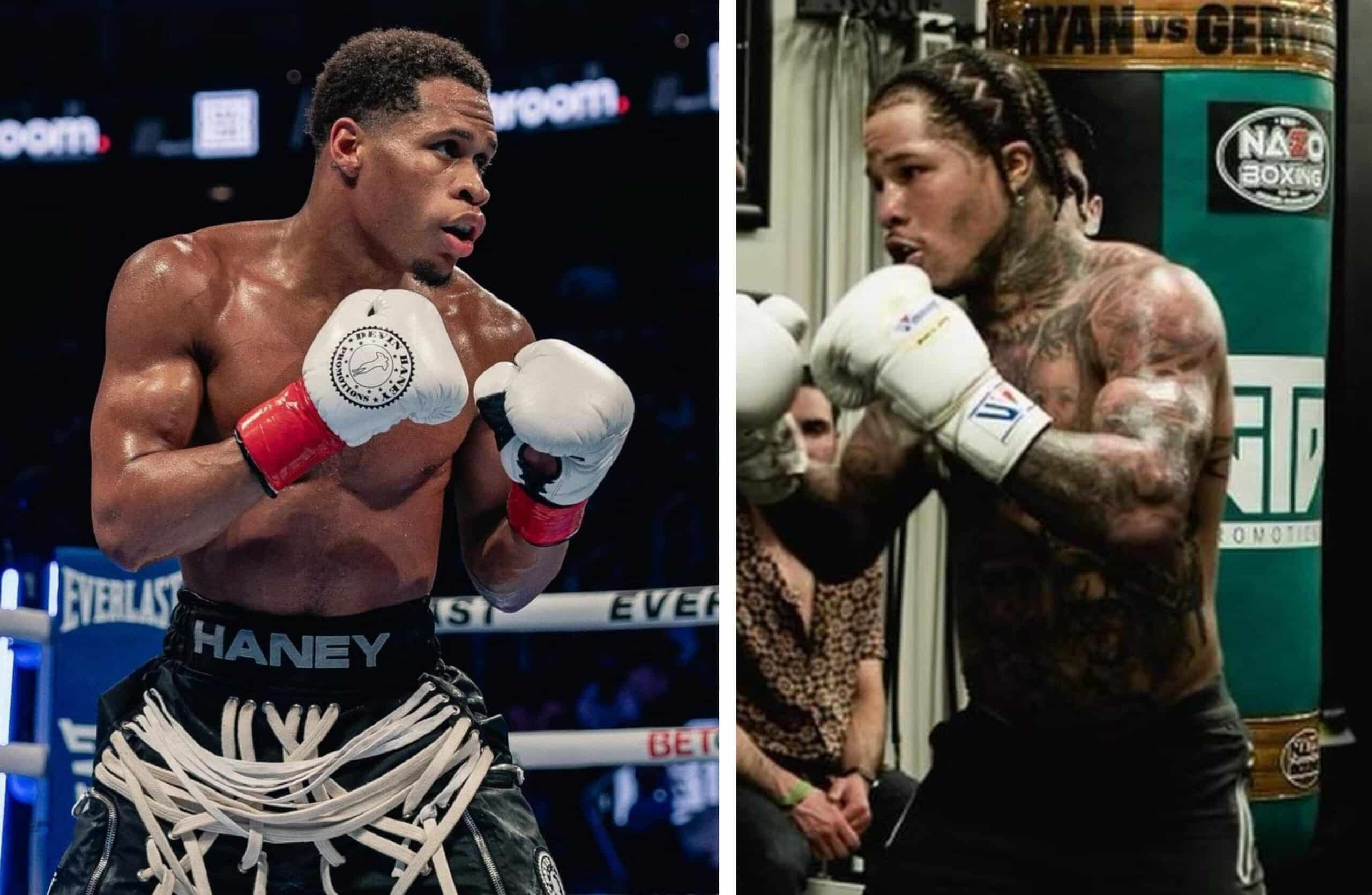 DEVIN HANEY A LA IZQUIERDA Y GERVONTA DAVIS A LA DERECHA