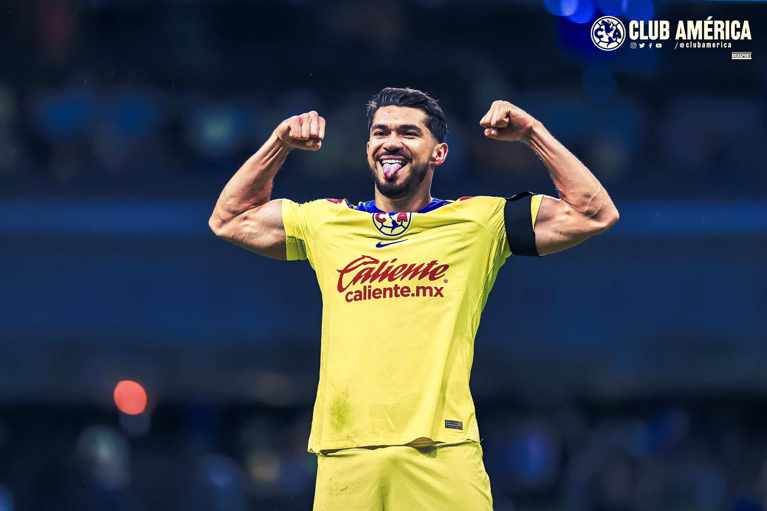 Henry Martin festeja el segundo gol ante el León en la vuelta de cuartos de final.