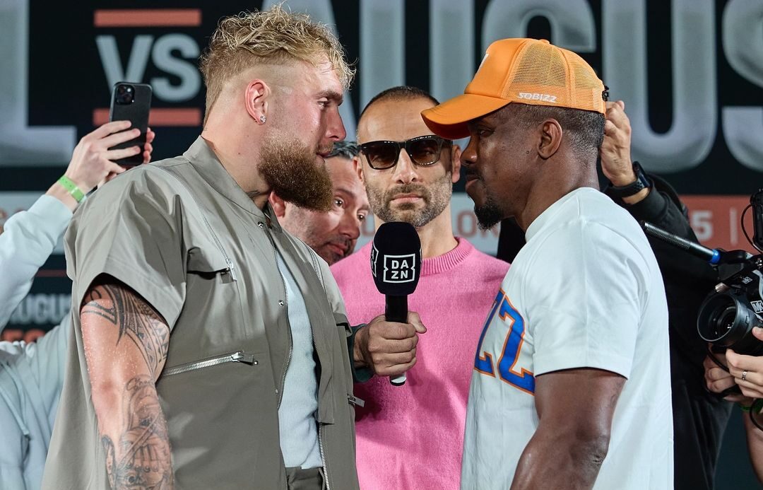 JAKE PAUL Y ANDRE AUGUST CARA A CARA TRAS LA CONFERENCIA DE PRENSA