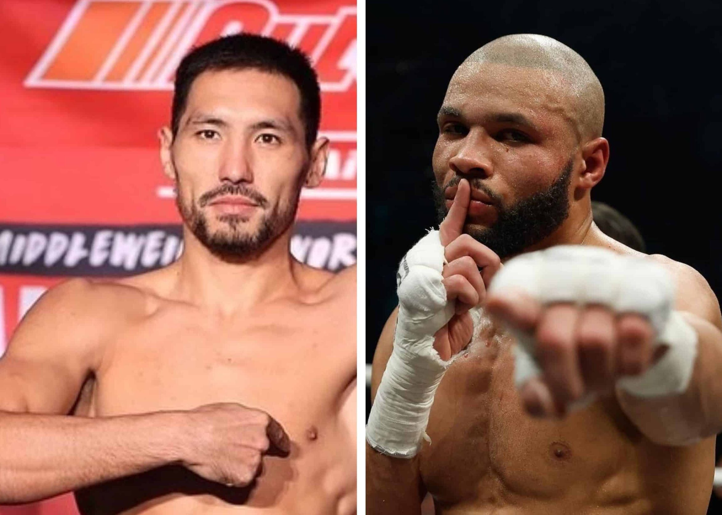 JANIBEK ALIMKHANULY A LA IZQUIERDA Y CHRIS EUBANK JR A LA DERECHA