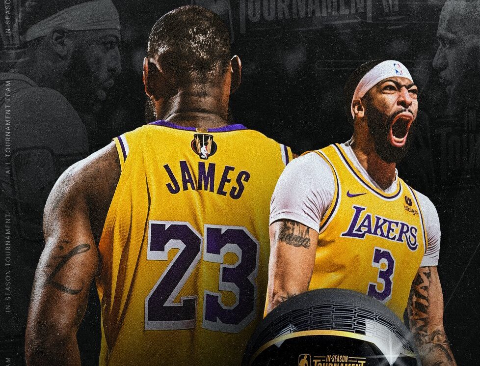 FLYER DE LOS LAKERS CON LEBRON JAMES Y ANTHONY DAVIS