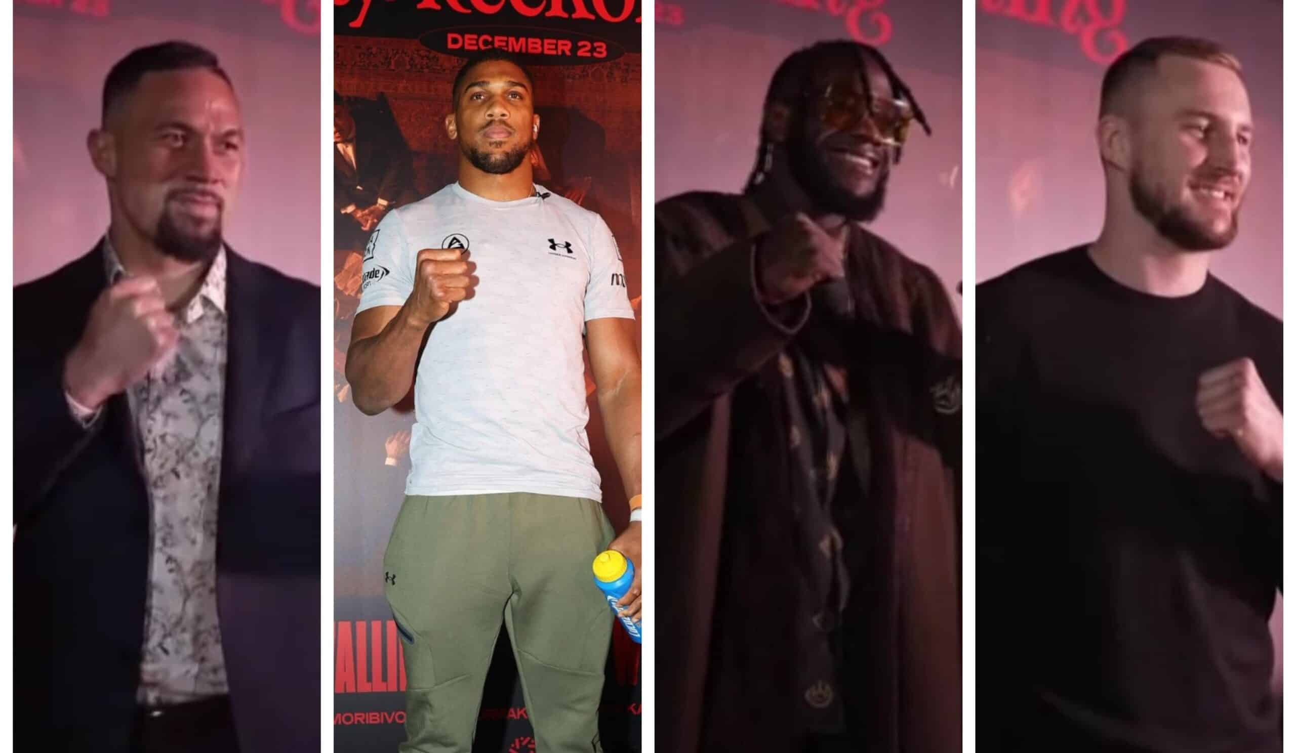 DE IZQUIERDA A DERECHA, PARKER, JOSHUA, WILDER, Y WALLIN, EN SU LLEGADA
