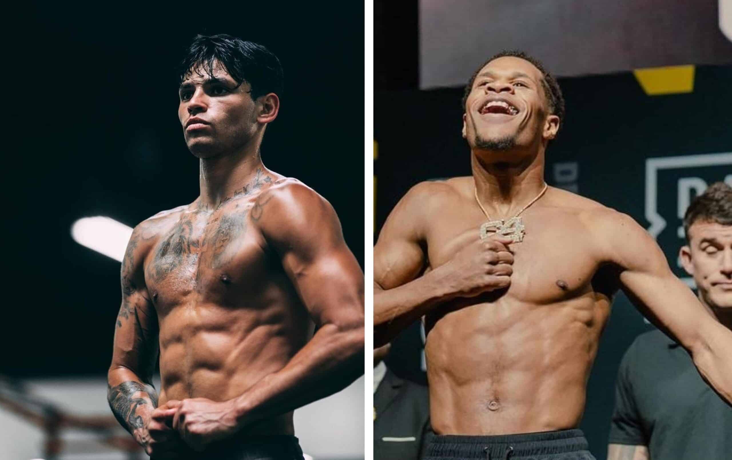 RYAN GARCÍA A LA IZQUIERDA Y DEVIN HANEY A LA DERECHA