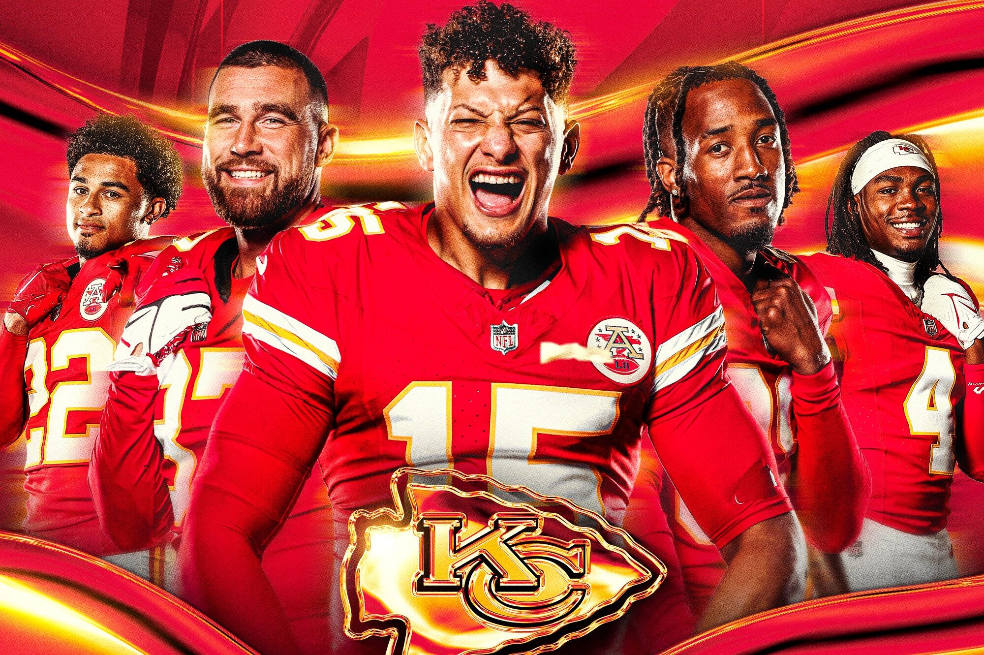 PÓSTER DE LA NFL CON LOS CHIEFS COMO CAMPEONES DE LA AFC