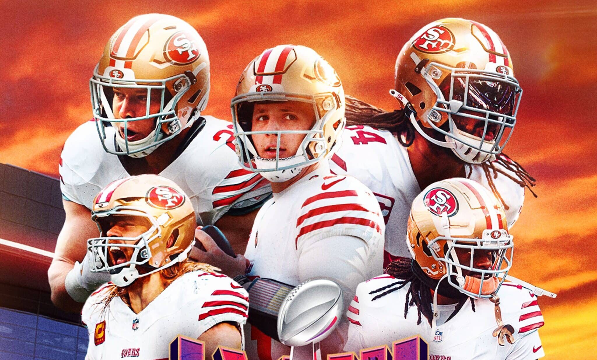 PÓSTER DE LA NFL DE LOS 49ERS QUE AVANZARON AL SUPER BOWL