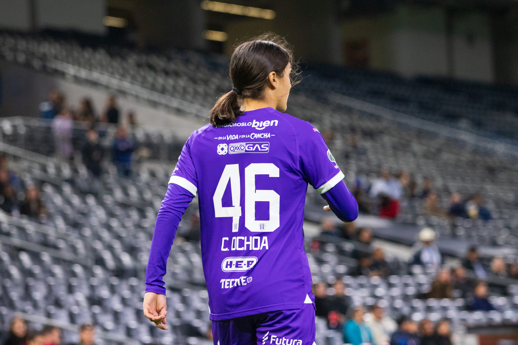 Camila Ochoa debutó con las Rayadas al entrar de cambio en el minuto 73.