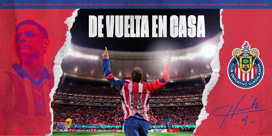 PÓSTER DE LAS CHIVAS QUE CONFIRMA EL REGRESO DE JAVIER HERNÁNDEZ CON EL REBAÑO SAGRADO