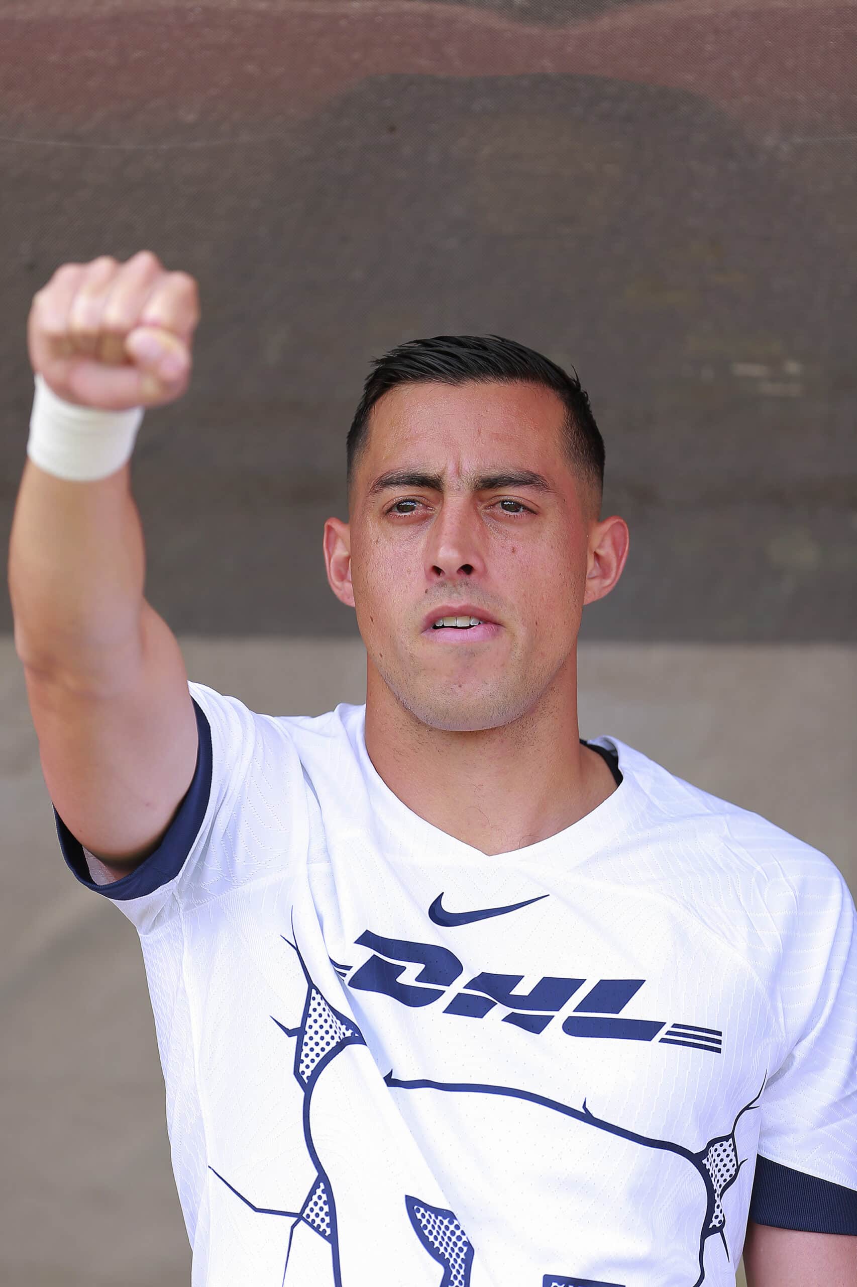Rogelio Funes Mori del Pumas durante el juego de la jornada 1 del Torneo Clausura 2024.