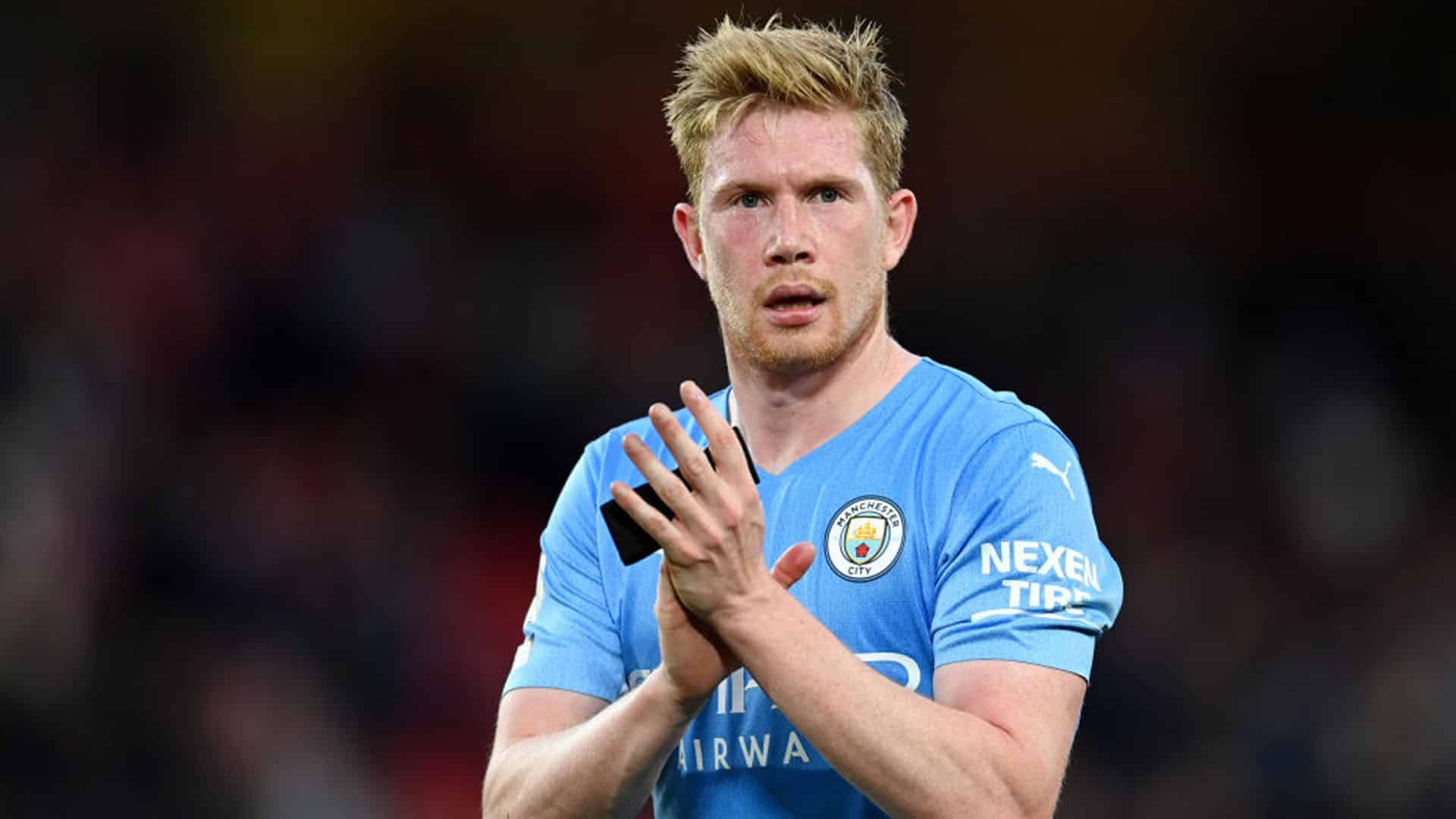 Kevin de Bruyne en partido con el Manchester City.