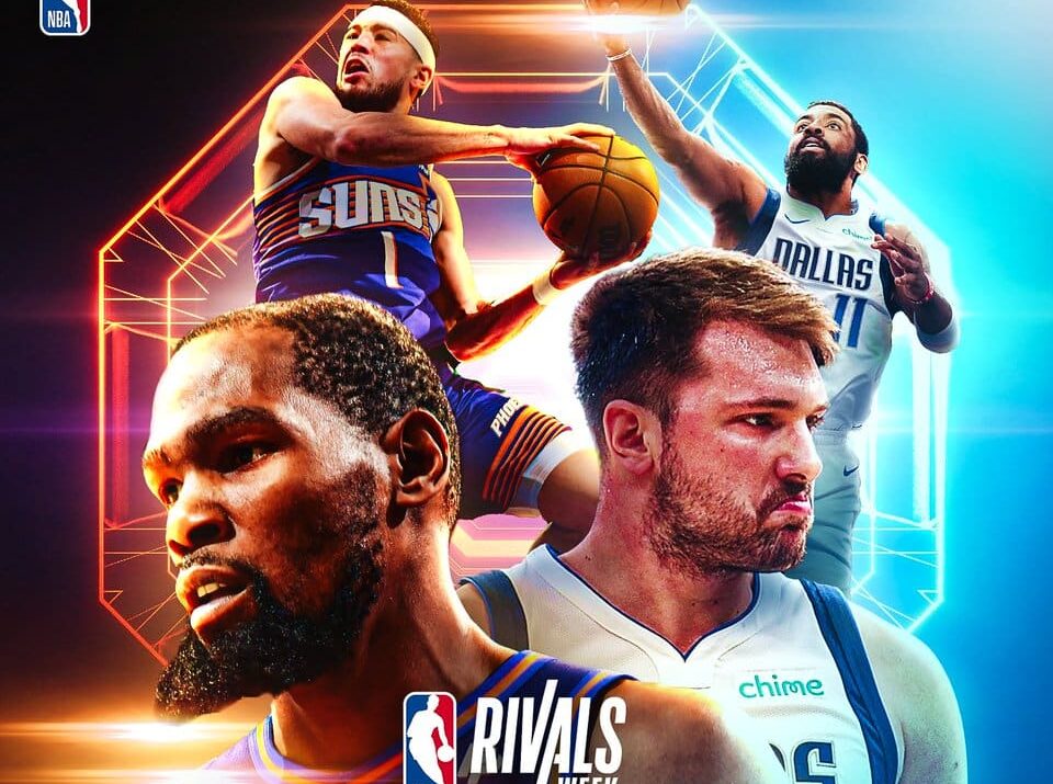 PÓSTER DE LA NBA DEL PARTIDO ENTRE SUNS Y MAVERICKS