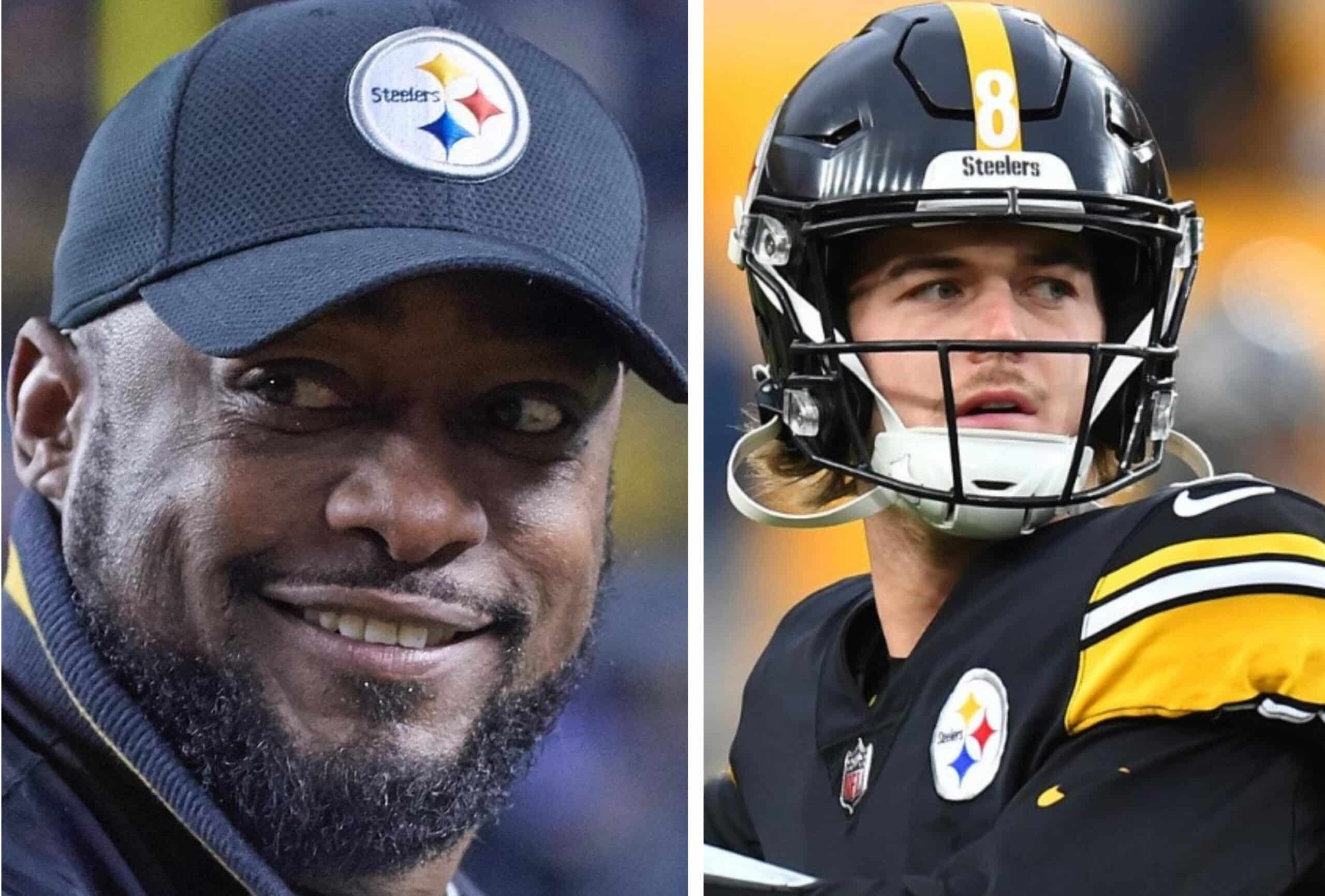 MIKE TOMLIN A LA IZQUIERDA Y KENNY PICKETT A LA DERECHA