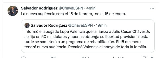 Informe sobre Chávez JR