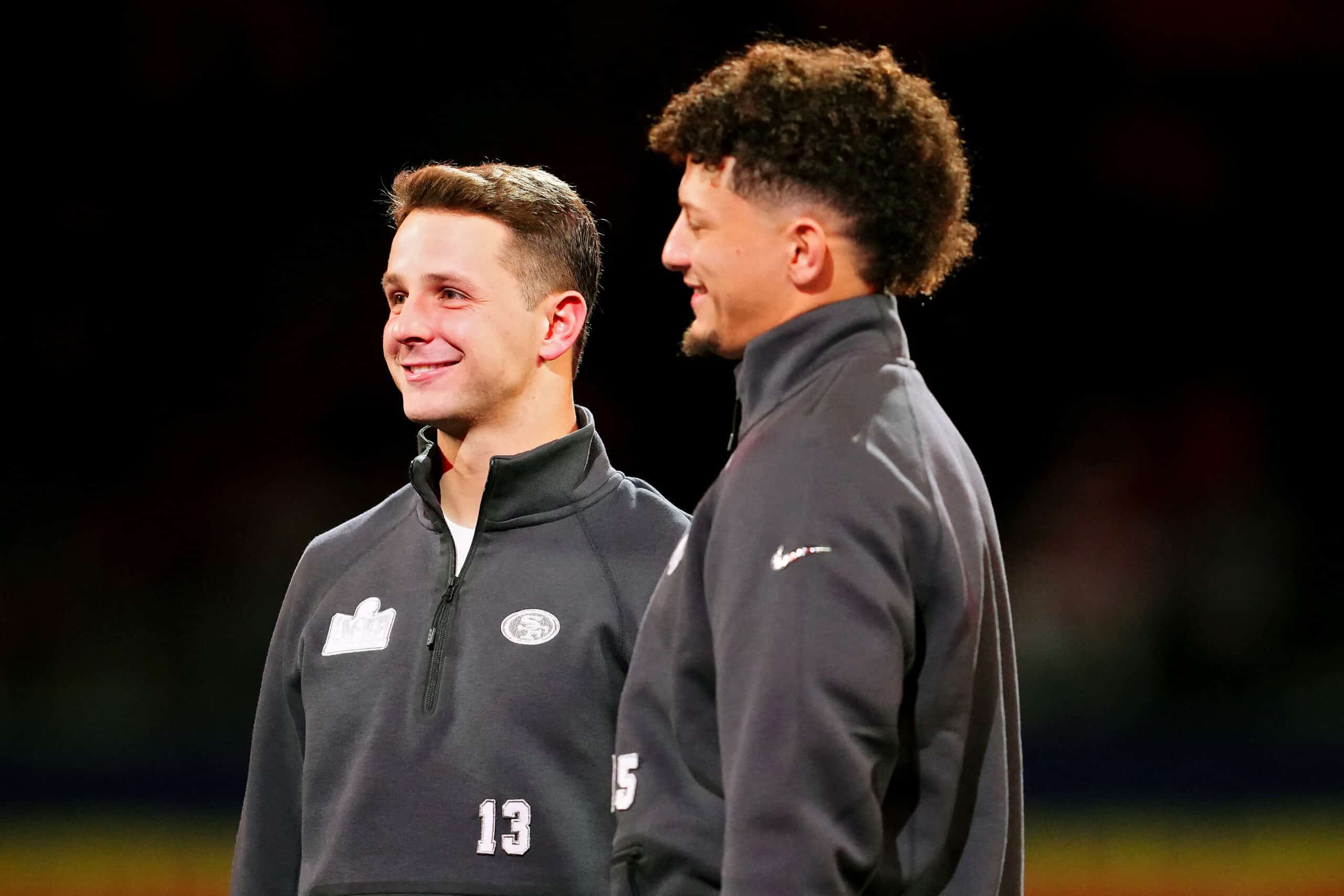 Mahomes y Prody en la previa de la semana del Super Bowl.