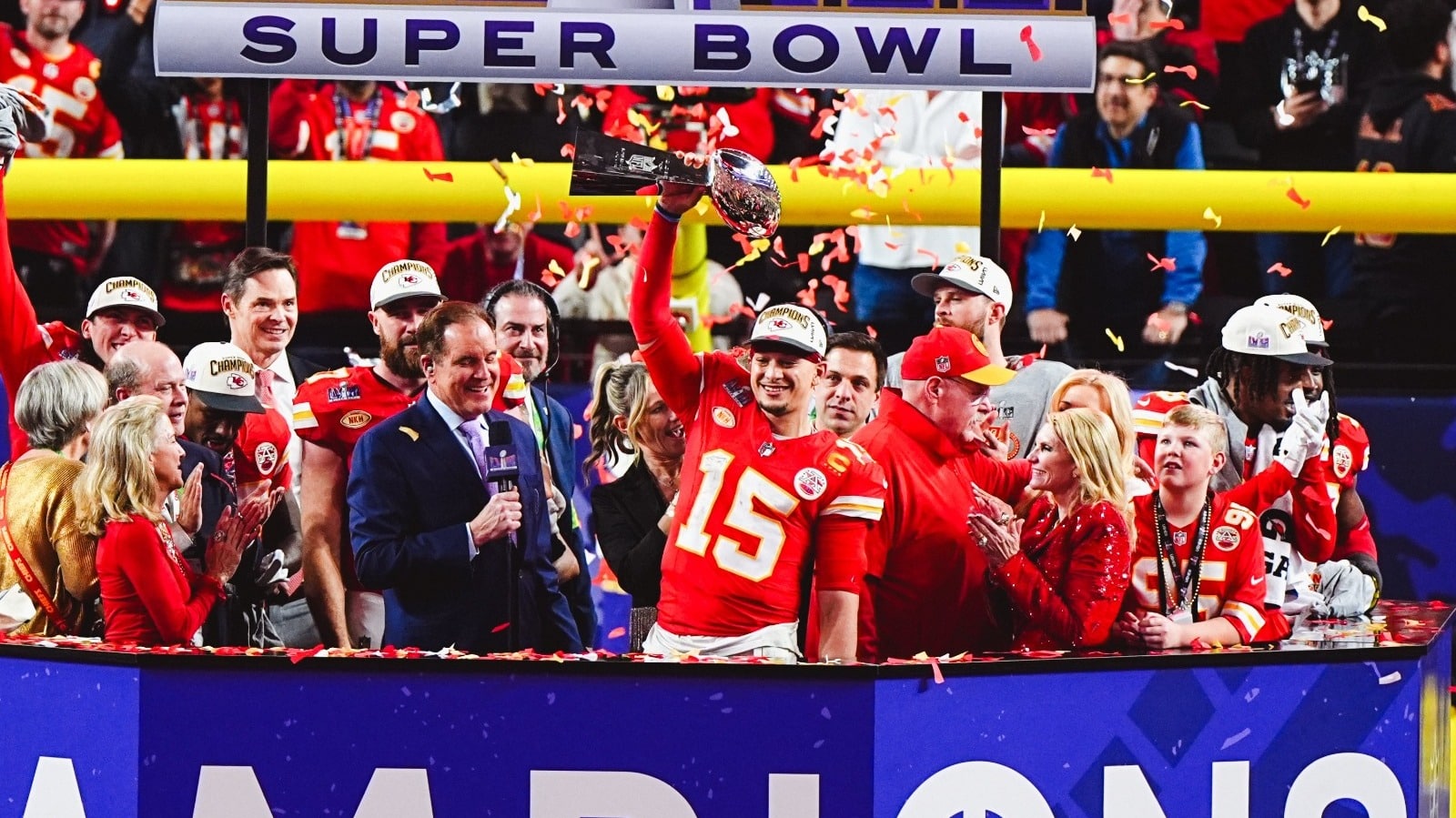 PÓSTER DE LA NFL DE LOS CHIEFS CAMPEONES DEL SUPER BOWL