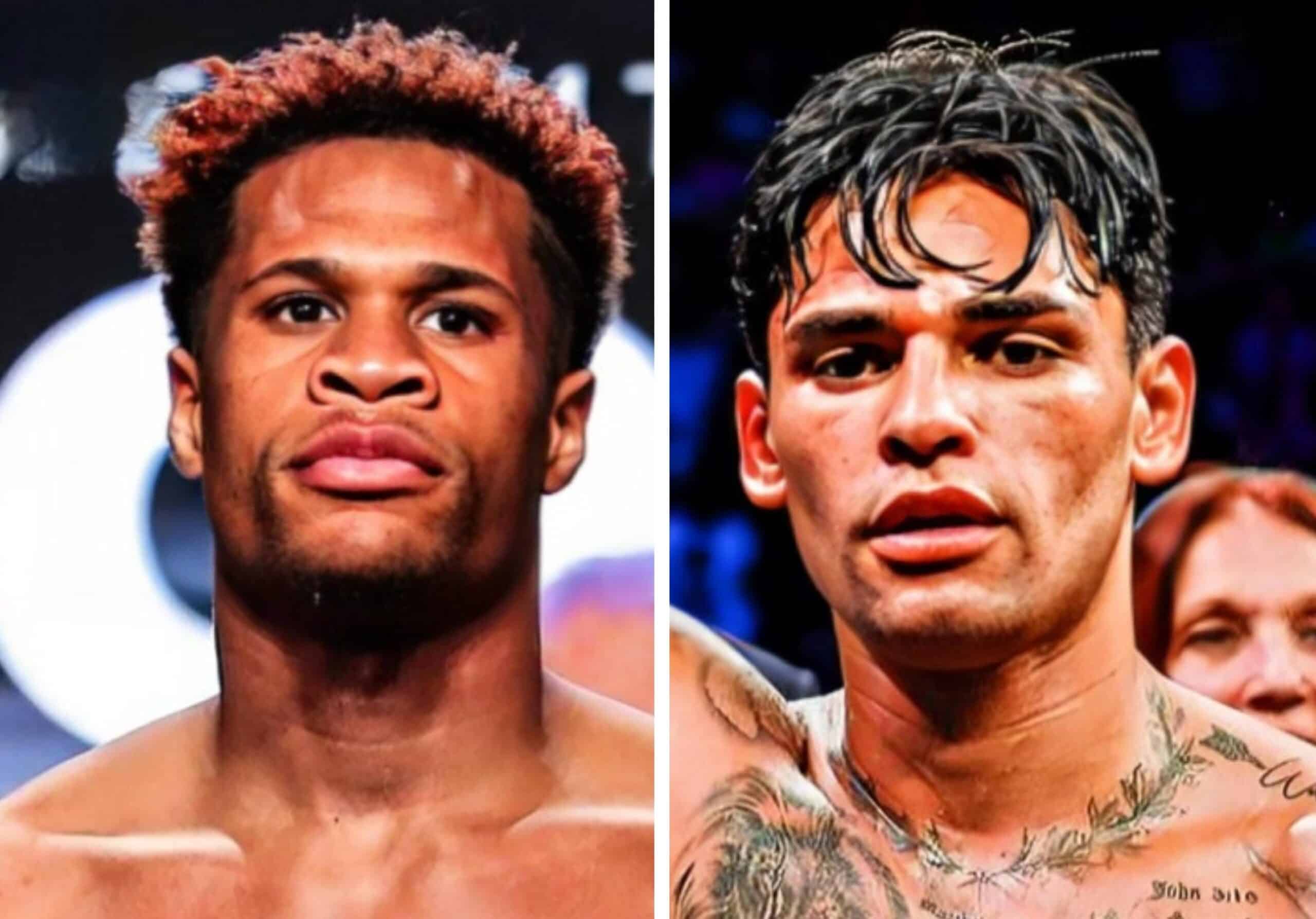 DEVIN HANEY A LA IZQUIERDA Y RYAN GARCÍA A LA DERECHA