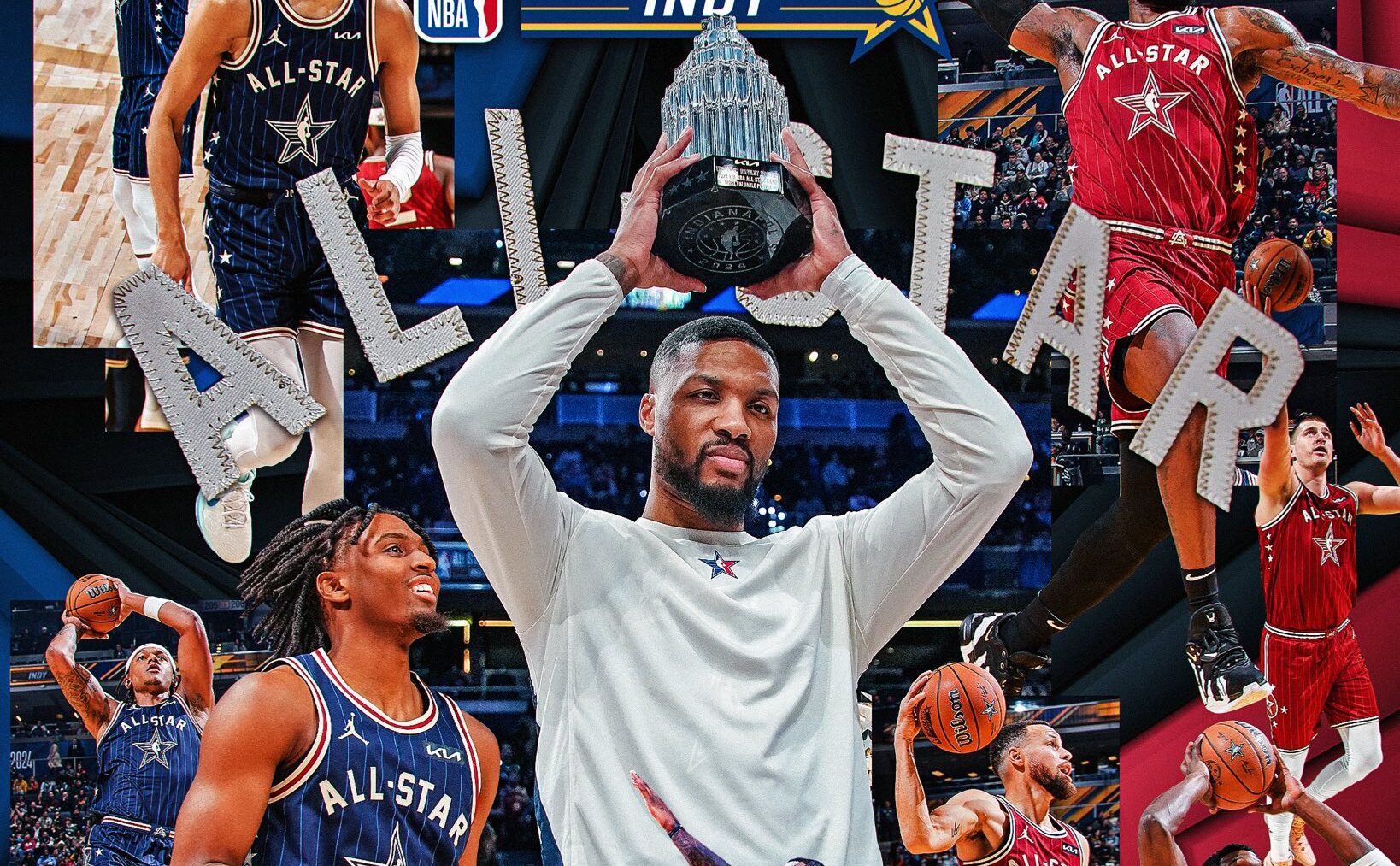 DAMIAN LILLARD CELEBRA EL SER NOMBRADO EL JUGADOR MÁS VALIOSO DEL ALL STAR GAME