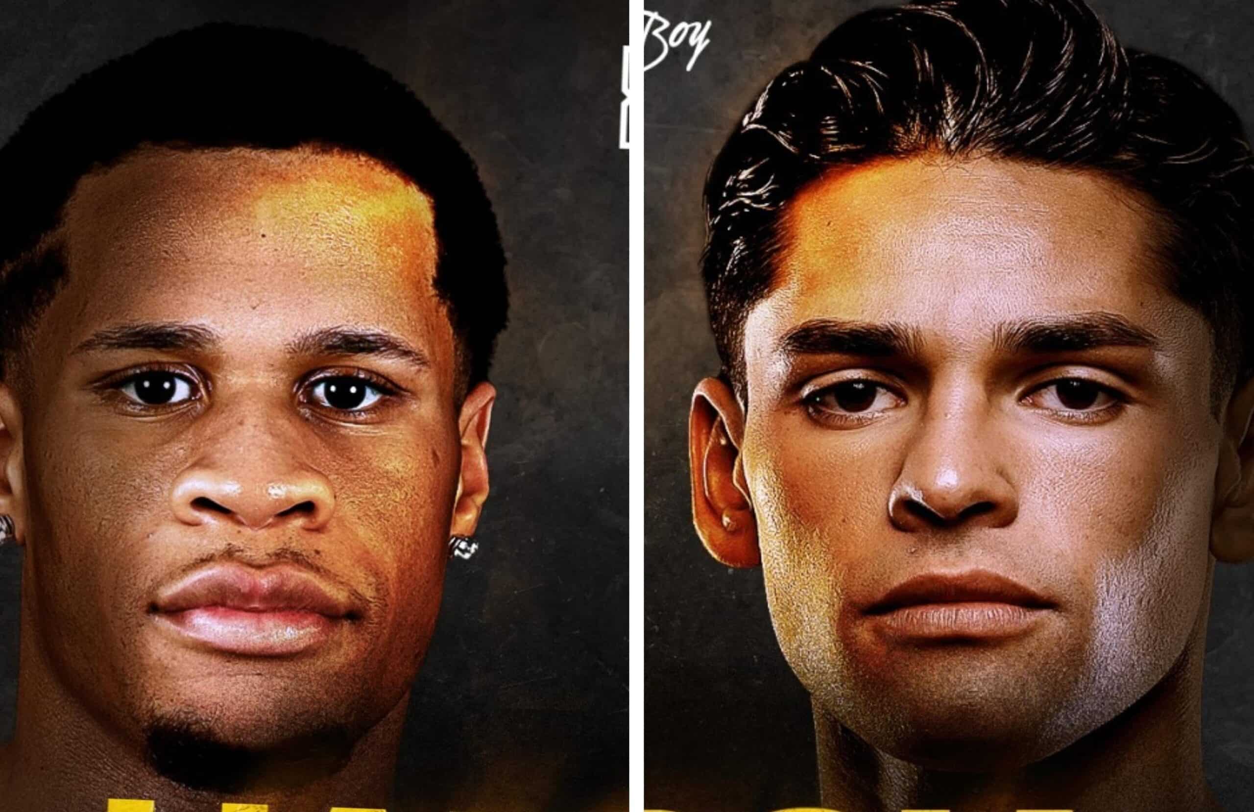 DEVIN HANEY A LA IZQUIERDA Y RYAN GARCÍA A LA DERECHA