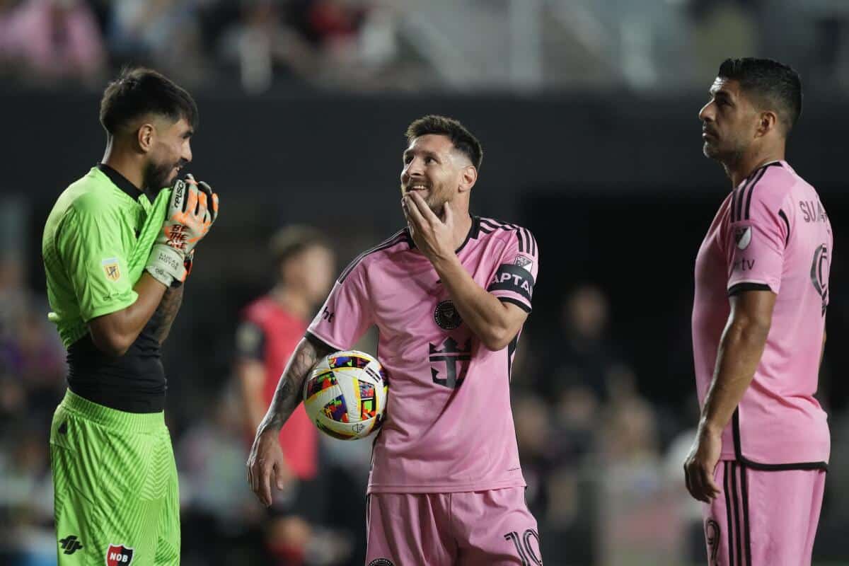 Lionel Messi con sus compañeros del Inter Miami.