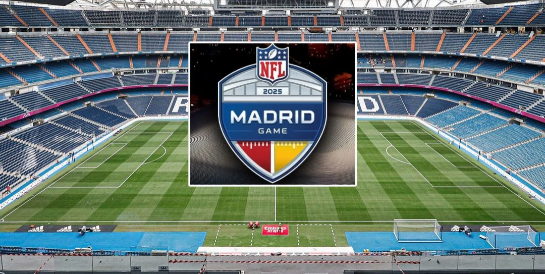 LOGO DE LA NFL QUE ANUNCIA EL PARTIDO EN EL SANTIAGO BERNABÉU