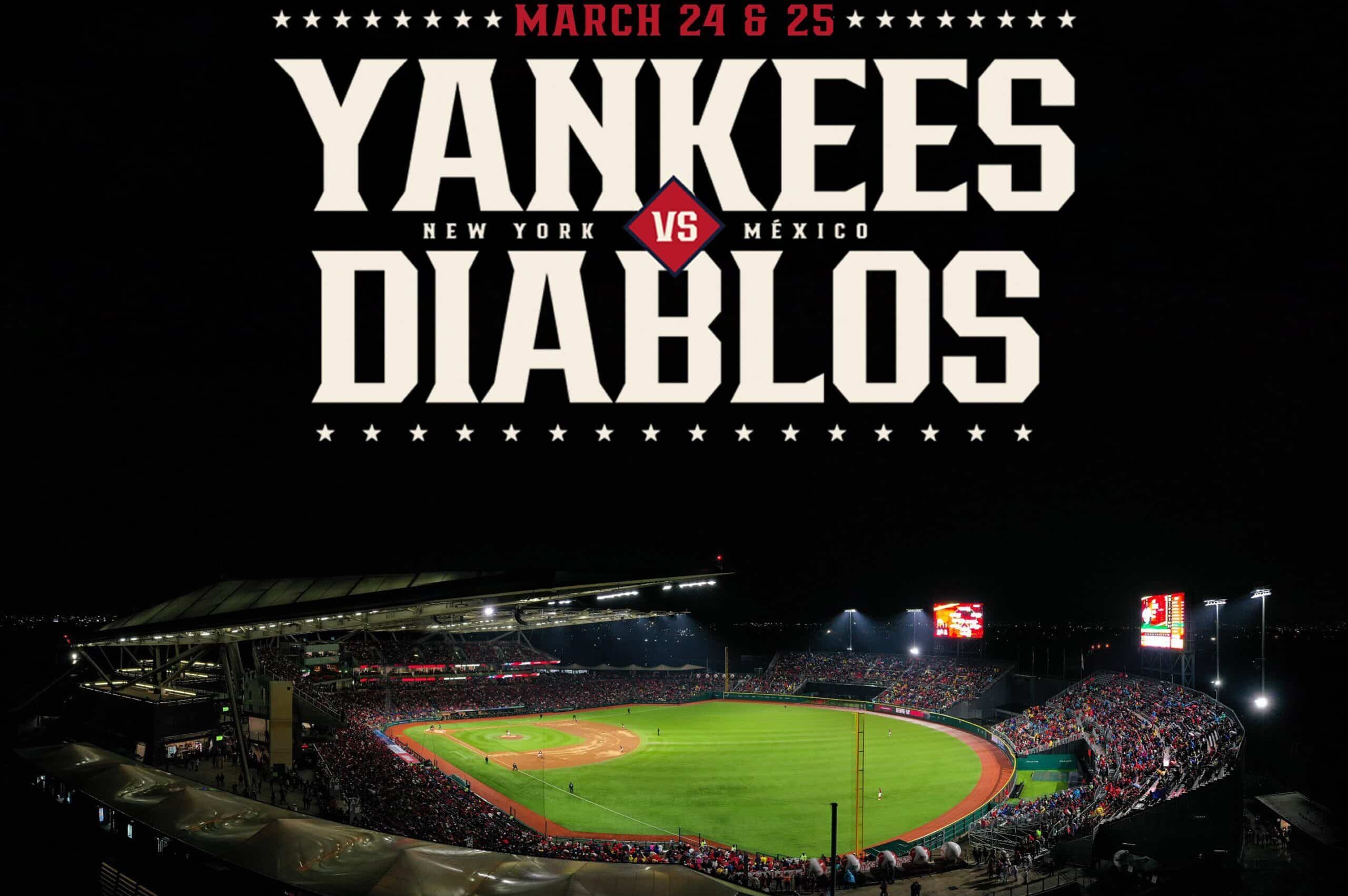 FLYER DEL JUEGO ENTRE YANKEES Y DIABLOS ROJOS