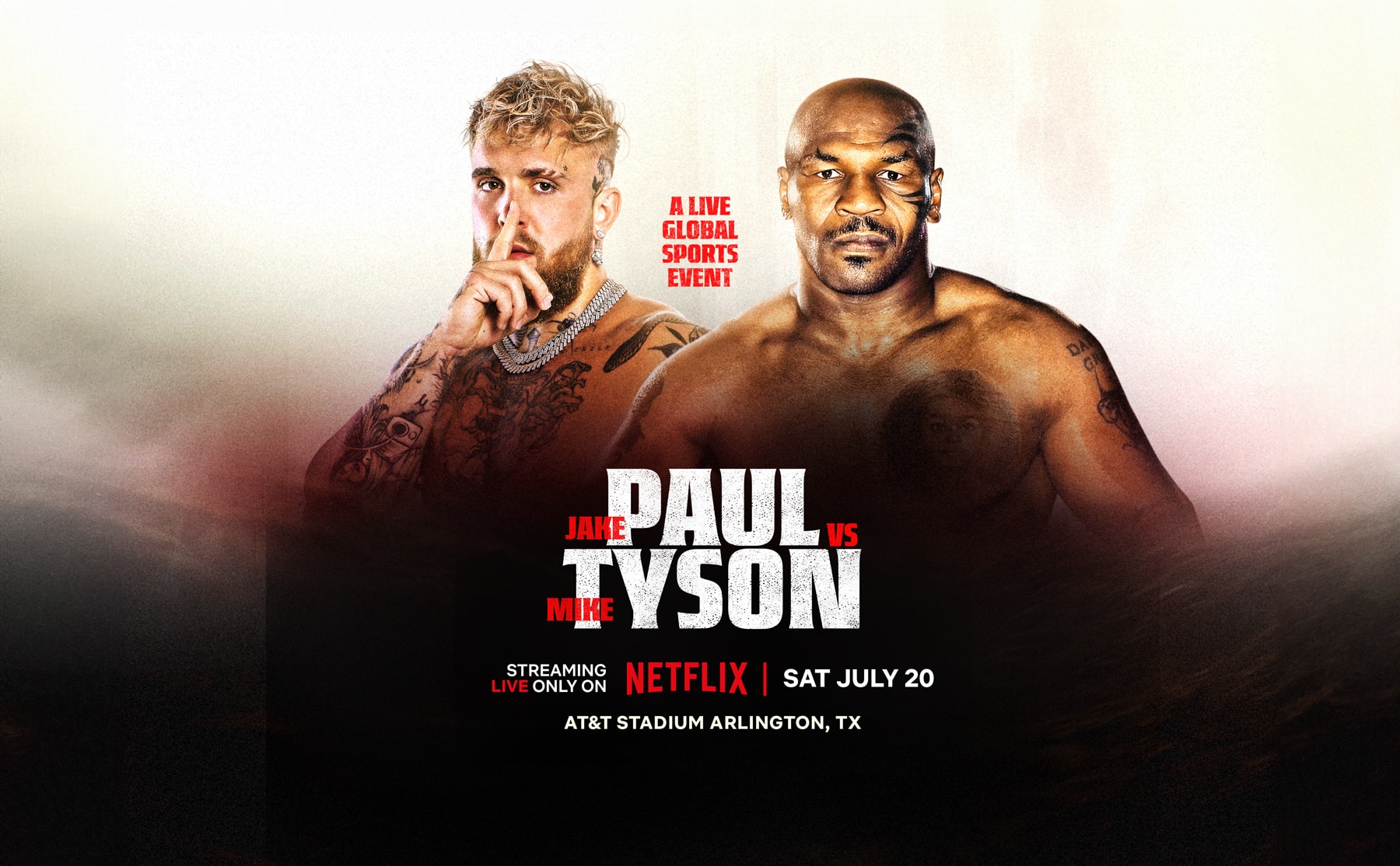 PÓSTER DE LA PELEA ENTRE JAKE PAUL Y MIKE TYSON