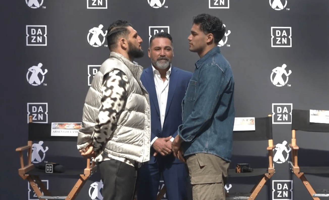 ARSEN GOULAMIRIAN A LA IZQUIERDA Y GILBERTO RAMÍREZ A LA DERECHA, CARA A CARA TRAS LA CONFERENCIA DE PRENSA