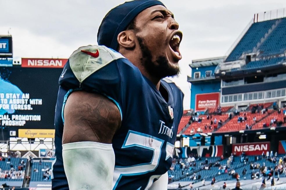 DERRICK HENRY FESTEJA CON LOS TITANS