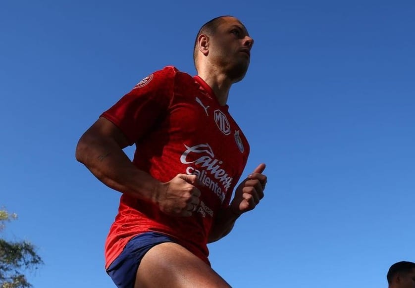 'Chicharito' Hernández en practica con Chivas en Verde Valle.