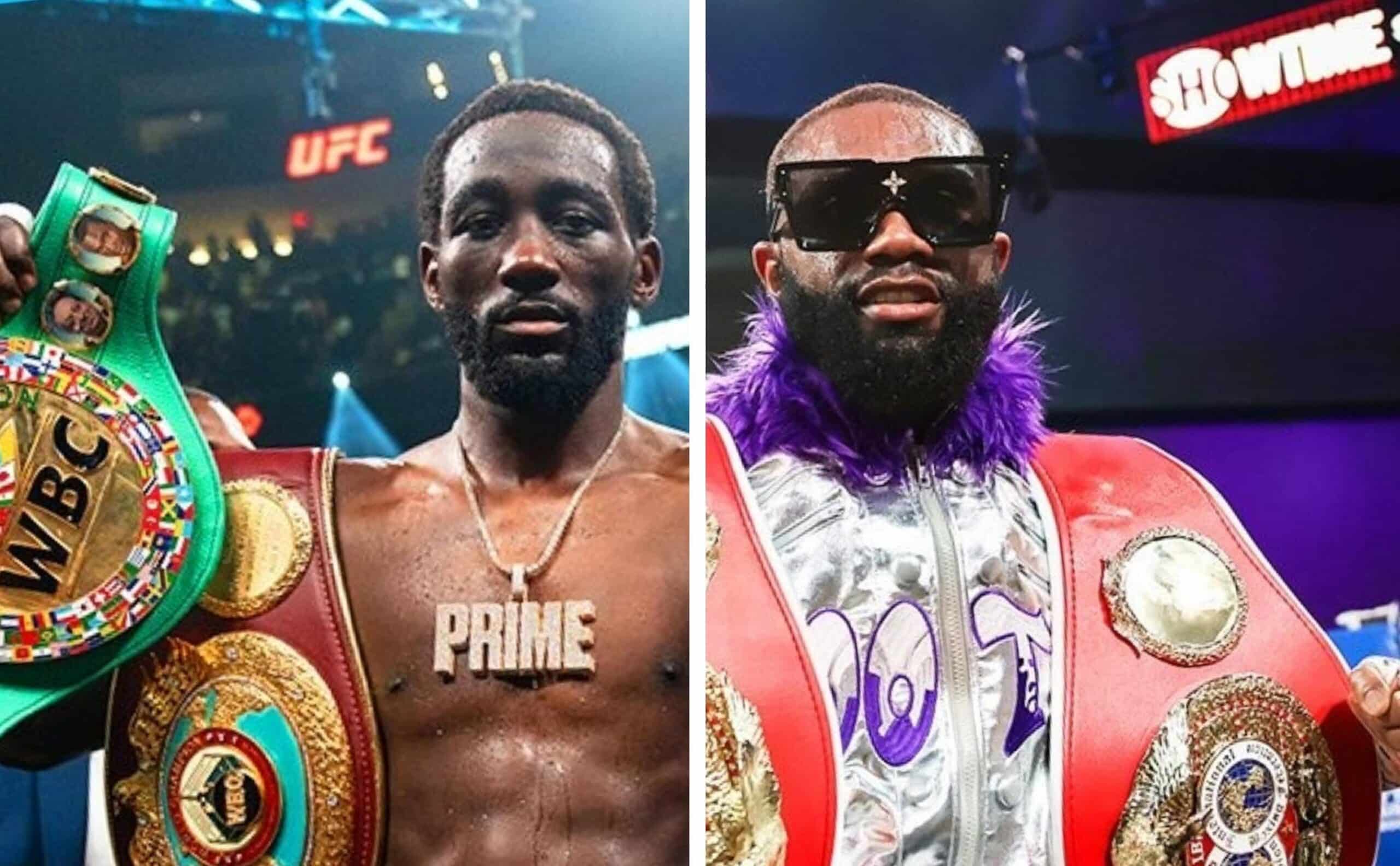 TERENCE CRAWFORD A LA IZQUIEDA Y JARON ENNIS A LA DERECHA