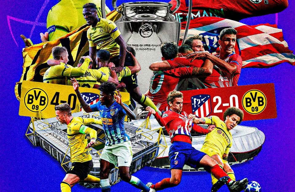 FLYER DEL JUEGO ENTRE EL ATLÉTICO DE MADRID Y EL BORUSSIA DORTMUND