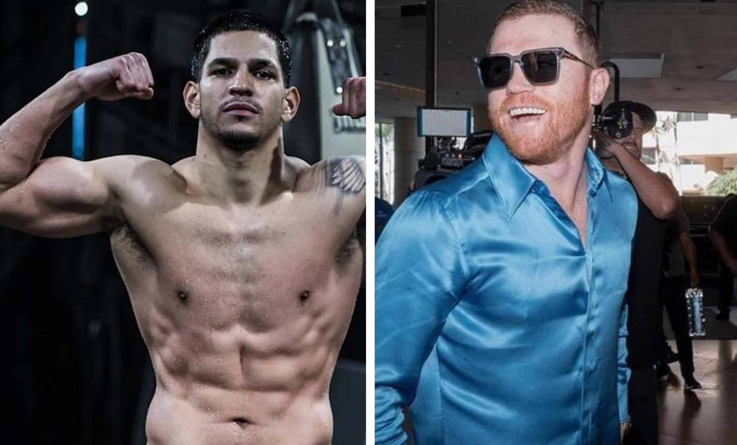 ÉDGAR BERLANGA A LA IZQUIERDA Y CANELO ÁLVAREZ A LA DERECHA