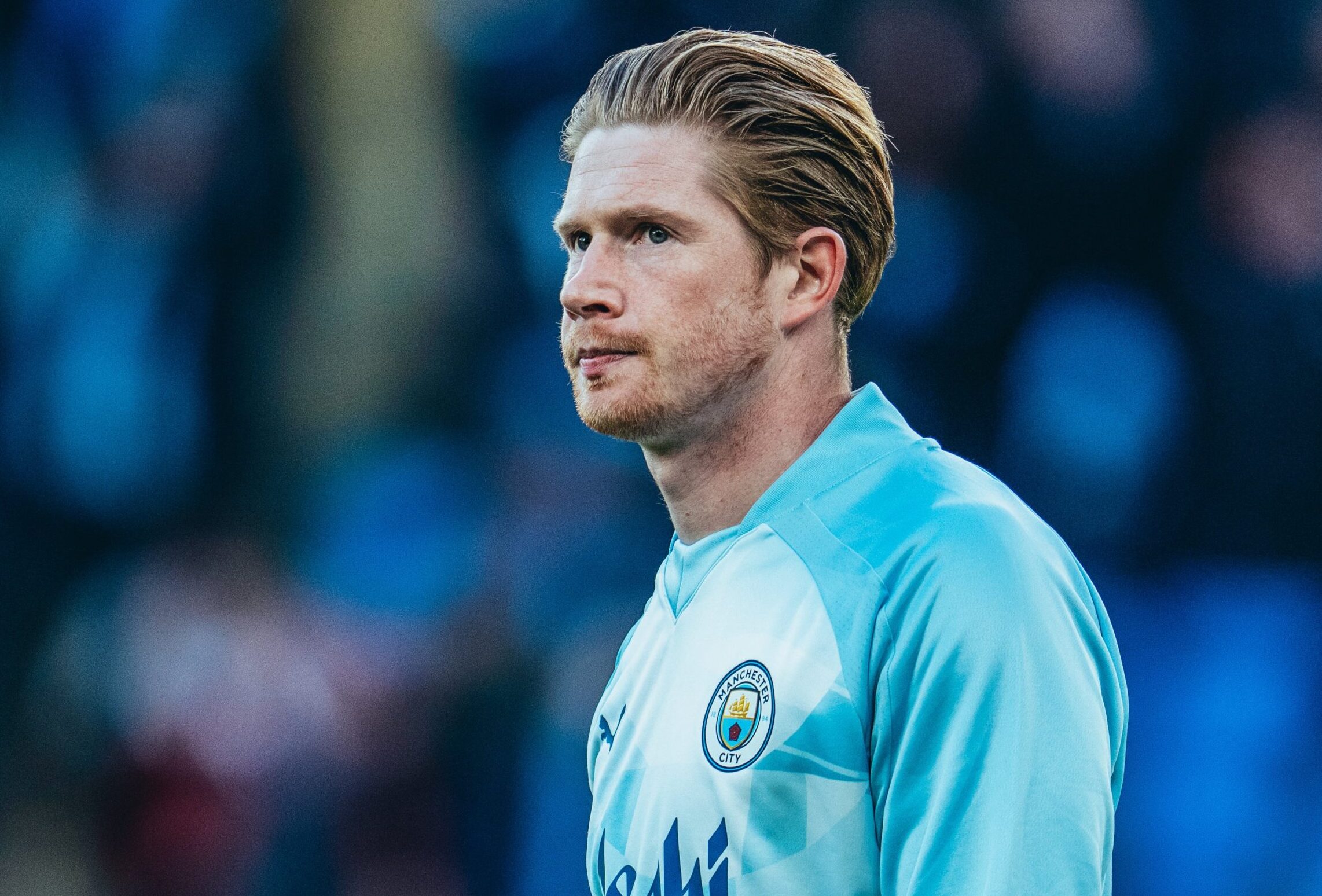 KEVIN DE BRUYNE DEL MANCHESTER CITY ANTES DE UN PARTIDO